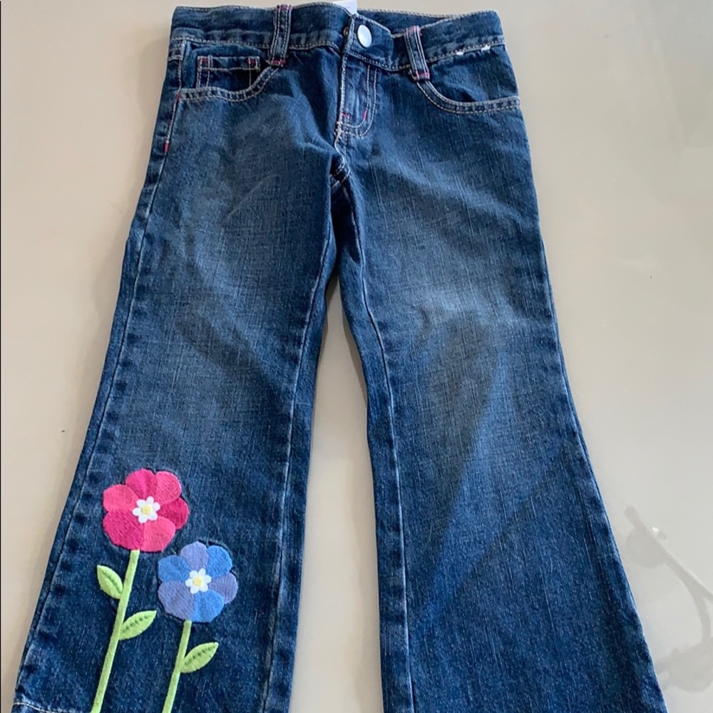 Kids spring flower jeans